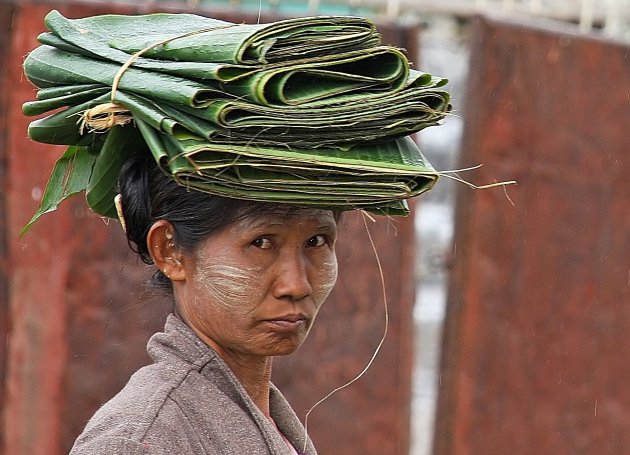 op de markt in Kalaw