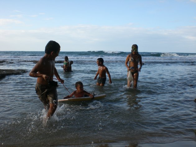 playing on the beach!