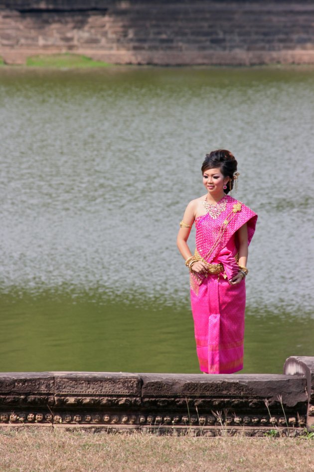 Bruid in Angkor Wat