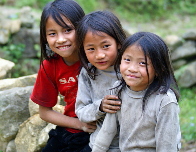 Drie zusjes in Sapa