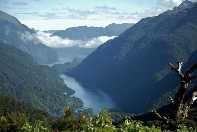 Uitzicht op de Doubtful Sound