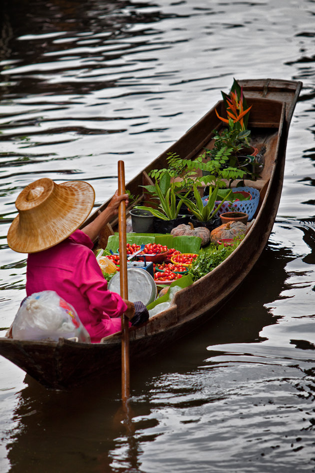 Floating Market van Damnoen Saduak in Ratchaburi