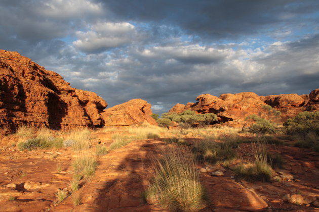 Dreigende lucht boven Kings Canyon