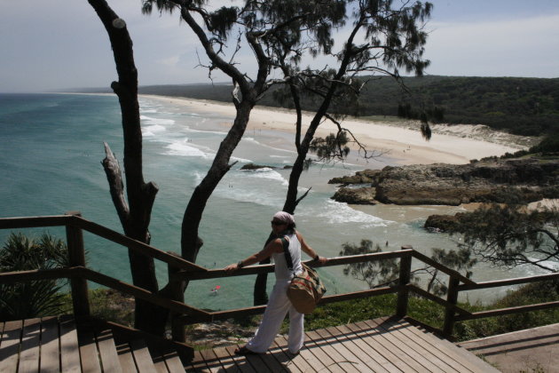 Stradbroke Island voor de kust van van Brisbane