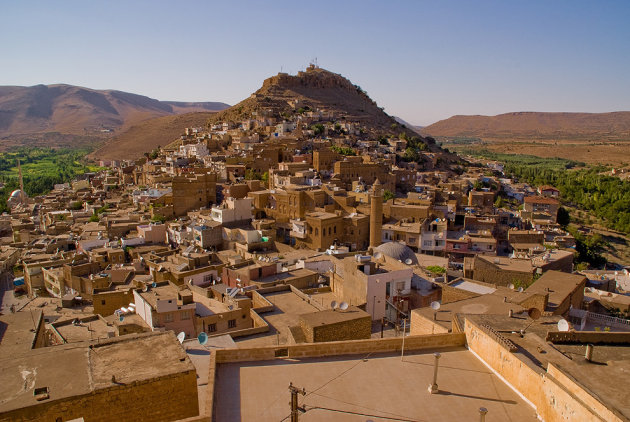 Arabische stad Savur overdag