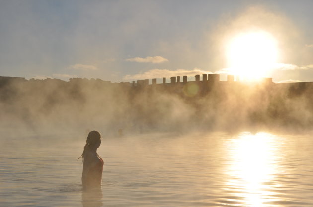 Zonsondergang in the Blue Lagoon