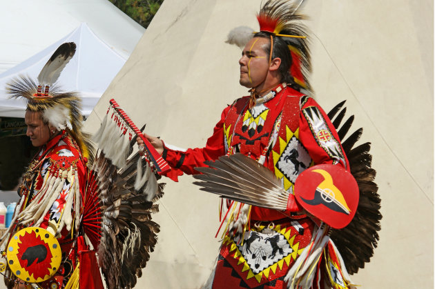 Cree Indians in full dress