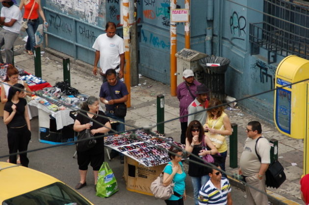 markt in de haven van Athene