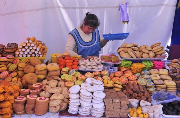 Zoetigheden op mexicaanse markt