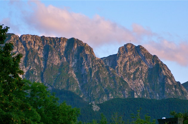 Ijzeren kruis op de berg Giewont 