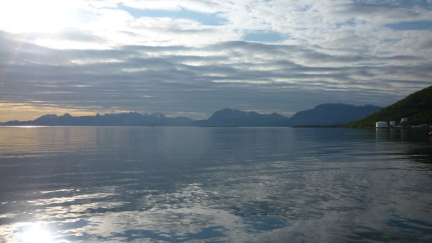 vroeg in de morgen in Harstad, Noorwegen