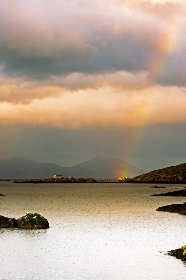 Regenboog bij Stø op Vesteraelen