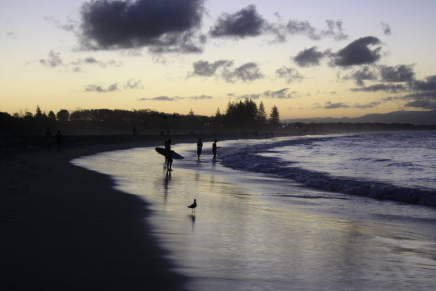 Byron Bay bij zonsondergang