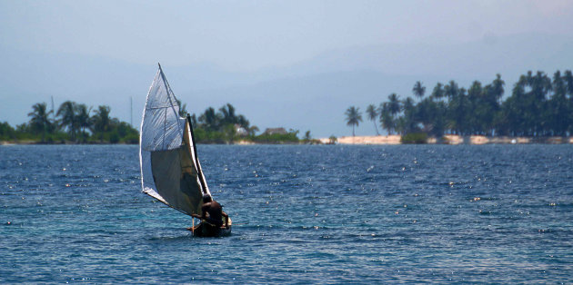 Mooie authentieke zeilboot in San Blas