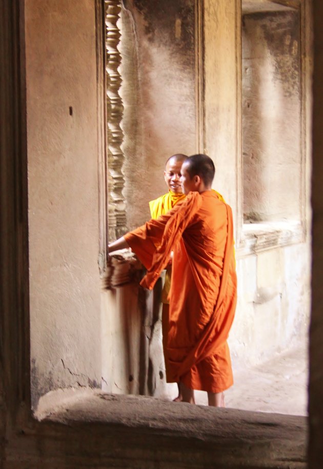 Monniken in Angkor Wat