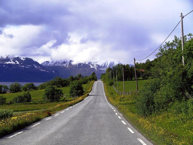 weg, bergen natuur