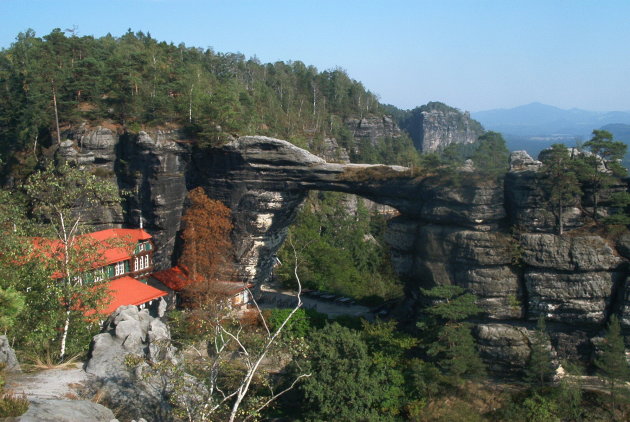 Natuurbrug in Boheems Zwitserland