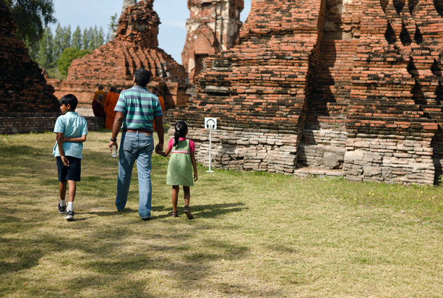 De eerste toeristen van Ayutthaya