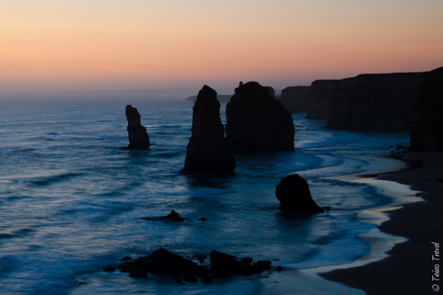 Twelve Apostles by night