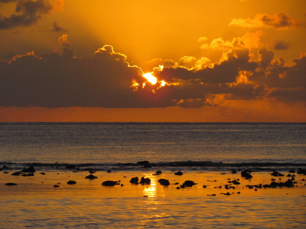 Zonsondergang vanaf Great Corn Island