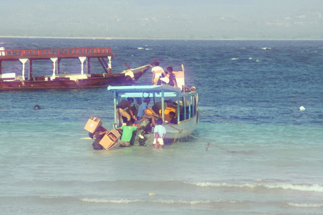 Bevoorrading op de Gili-eilanden