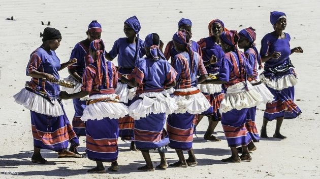 Dancing on the beach