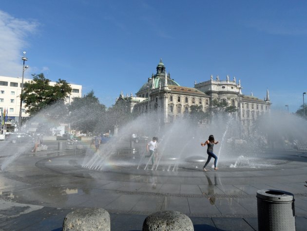 Een zeer warme dag in het oude centrum