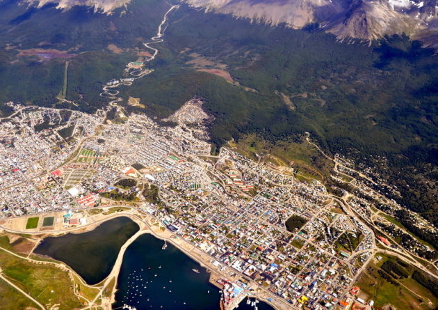 Ushuaia vanuit de lucht