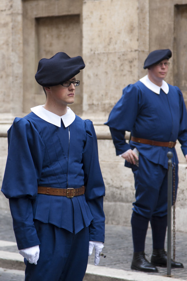 Zwitserse garde bij Vaticaanstad
