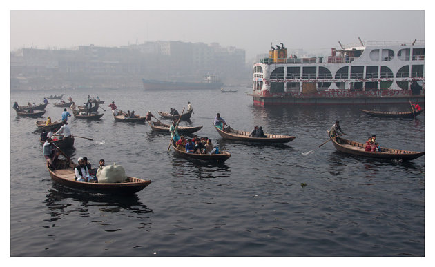 Small ferries at Sadarghat