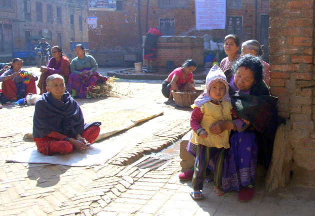 pleintje in Bhaktapur