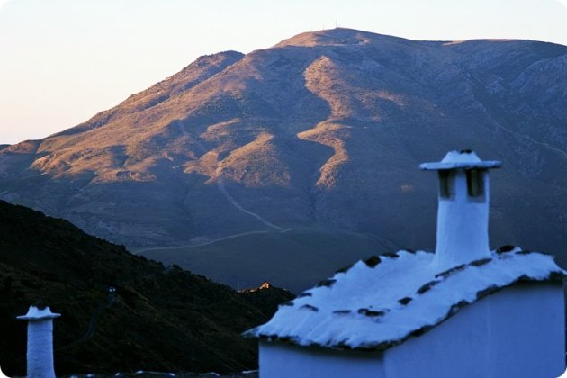 laatste zon van een dag in de Alpujarras