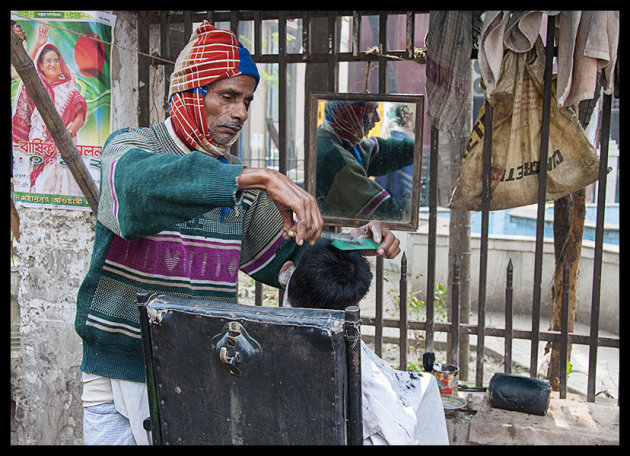 The street barber