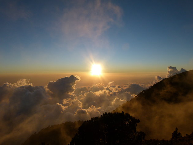 Zonsondergang @ Volcan Tajamulco