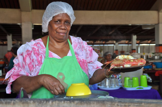 op de markt in Port Vila