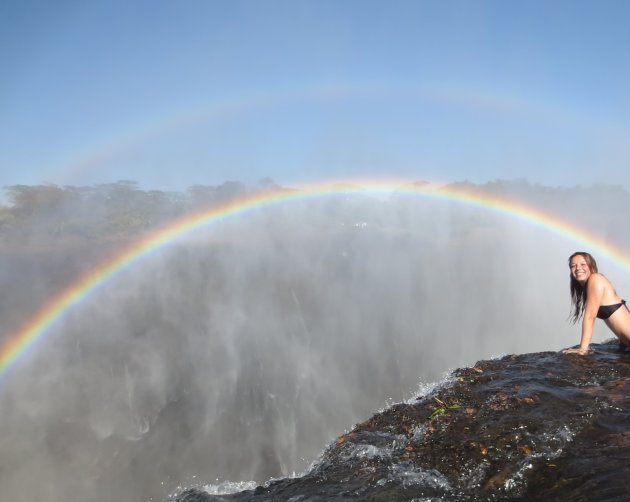 Victoria falls, livingstone island, Zambia 