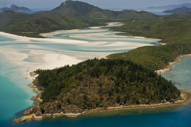 Hill Inlet, in de Whitsunday Islands,Queensland Australie