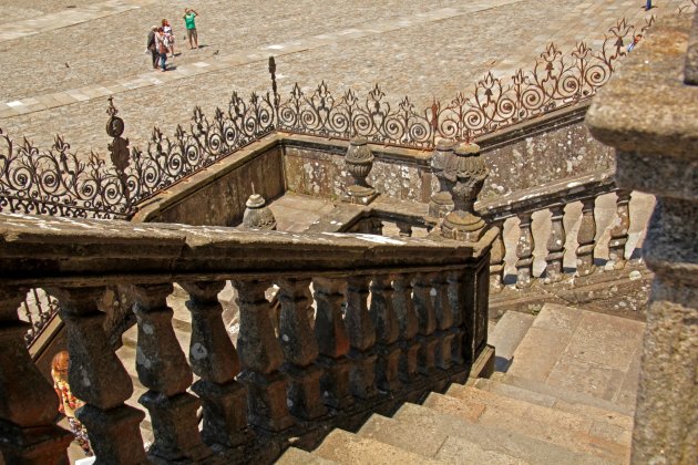 trappen van kathedraal in Santiago de Compostela