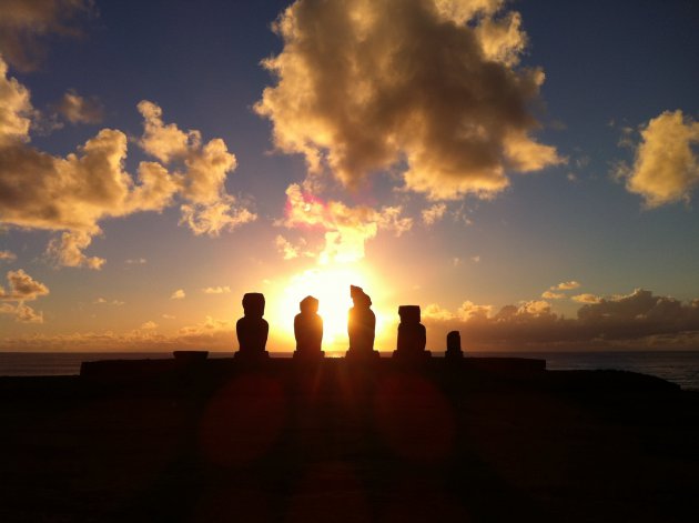 Zonsondergang op Paaseiland