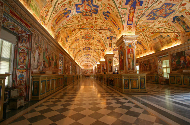 De hallen van Vaticaanstad