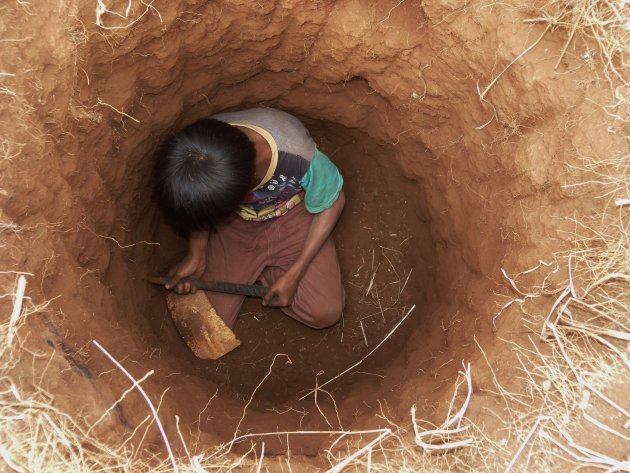 Edelsteenmijn in Cambodja