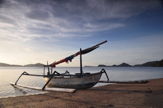 Eenzame vissersboot