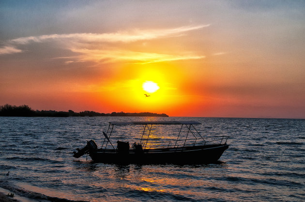 Zonsondergang op Lake Victoria