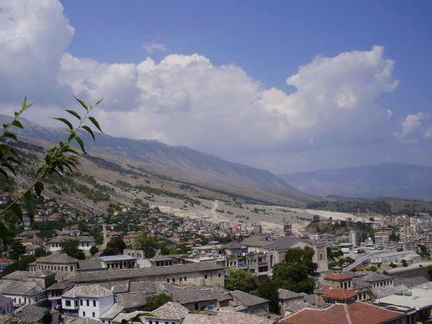 Vanaf de burcht van Gjirokaster