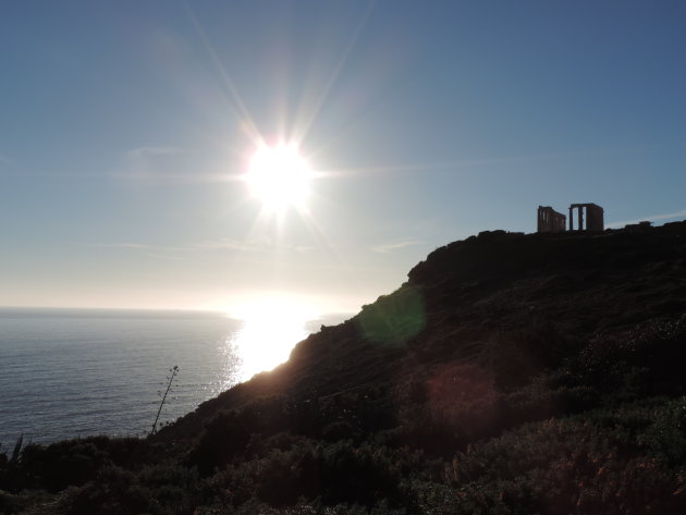 Zonsondergang Tempel van Poseidon