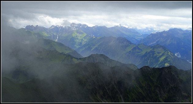 in de wolken