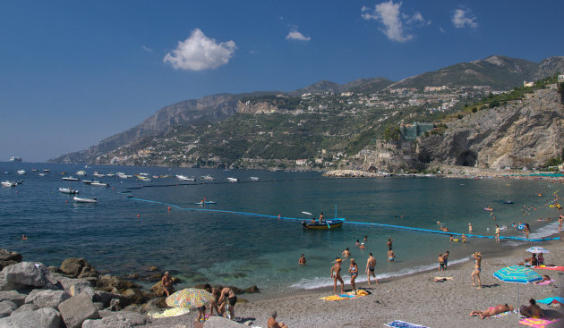 Maiori beach and coastline