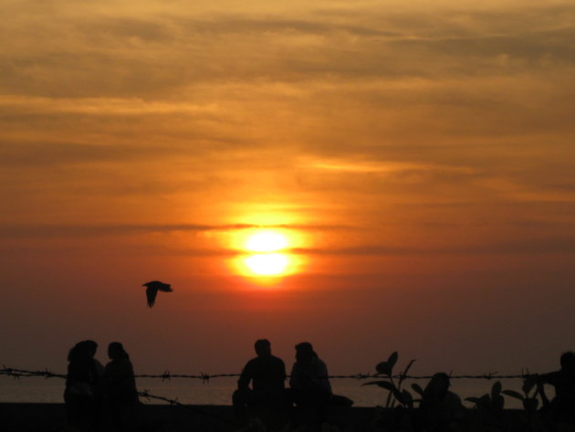 Zonsondergang in Mumbai