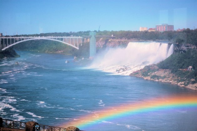 Regenboog en de Niagara Falls