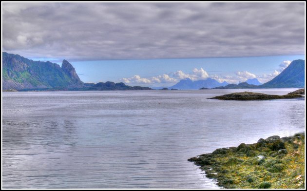 Uitzicht op de Lofoten. 